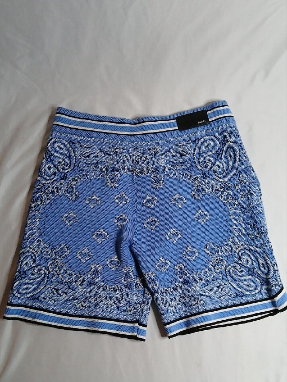 AMIRI Blue Bandana-Print Athletic Shorts - Picture 4 of 5